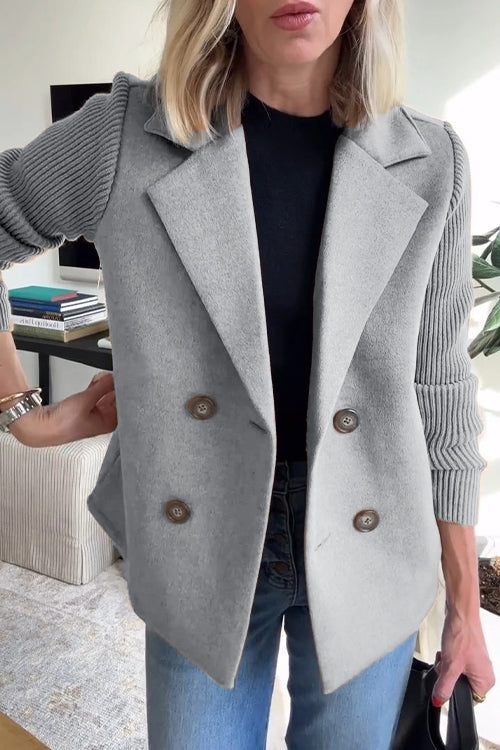 Ara - Elegant Women's Blazer with a Modern Knitted Sleeve Design for Women