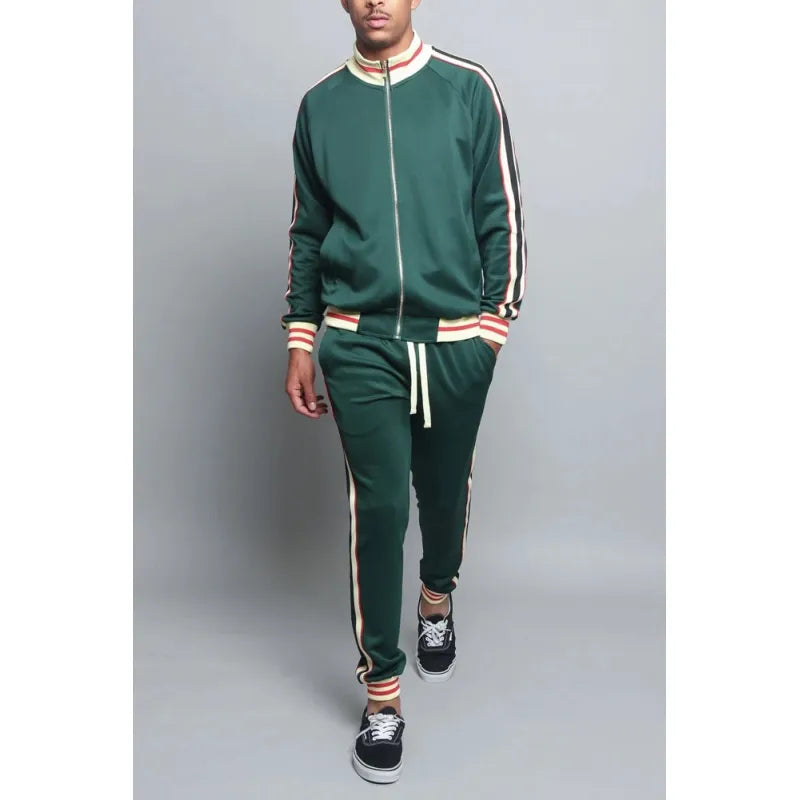 Men's Stylish Casual Full Zip Jacket & Joggers Tracksuit Set | Comfortable Streetwear