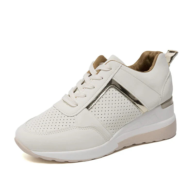 Women’s Perforated Platform Lace-Up Sneakers | Ideal for All Seasons