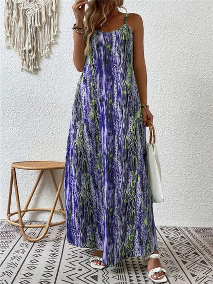 Women's Chic Printed Sleeveless Maxi Dress  | Ideal for Summer