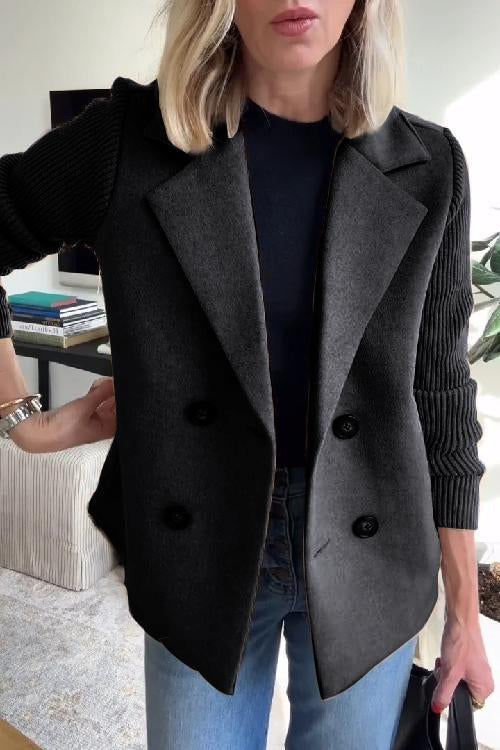 Ara - Elegant Women's Blazer with a Modern Knitted Sleeve Design for Women